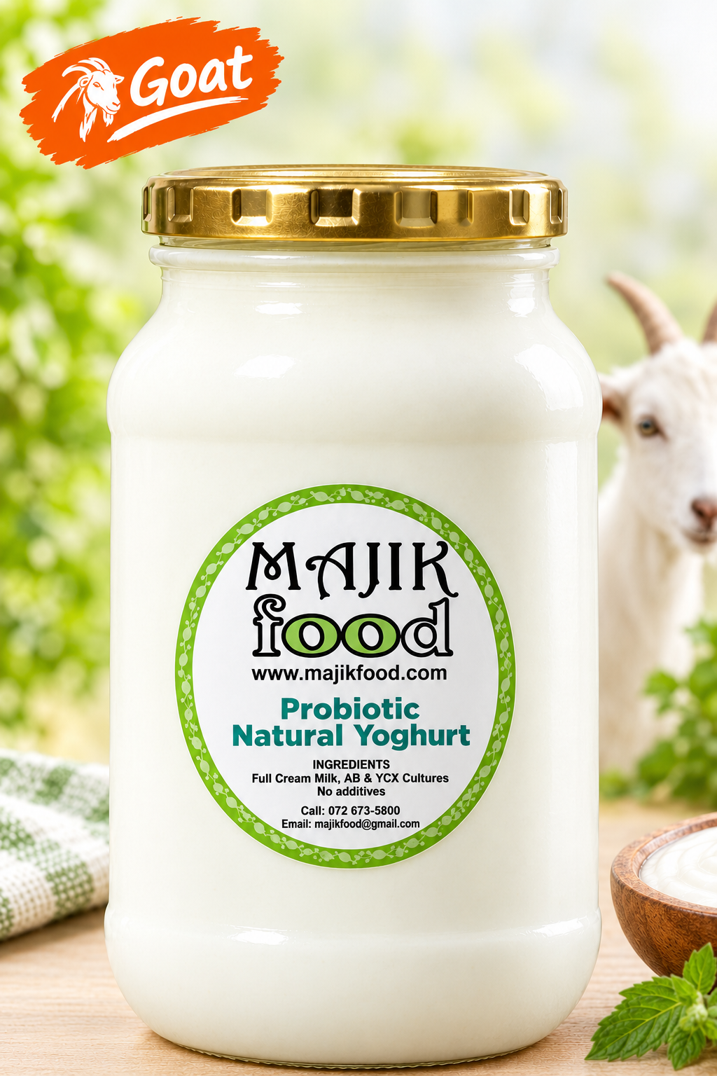 Natural Probiotic Goat Yoghurt